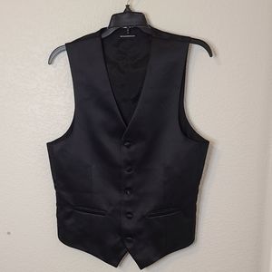 Black Silk Tuxedo Vest Small Classic Fit